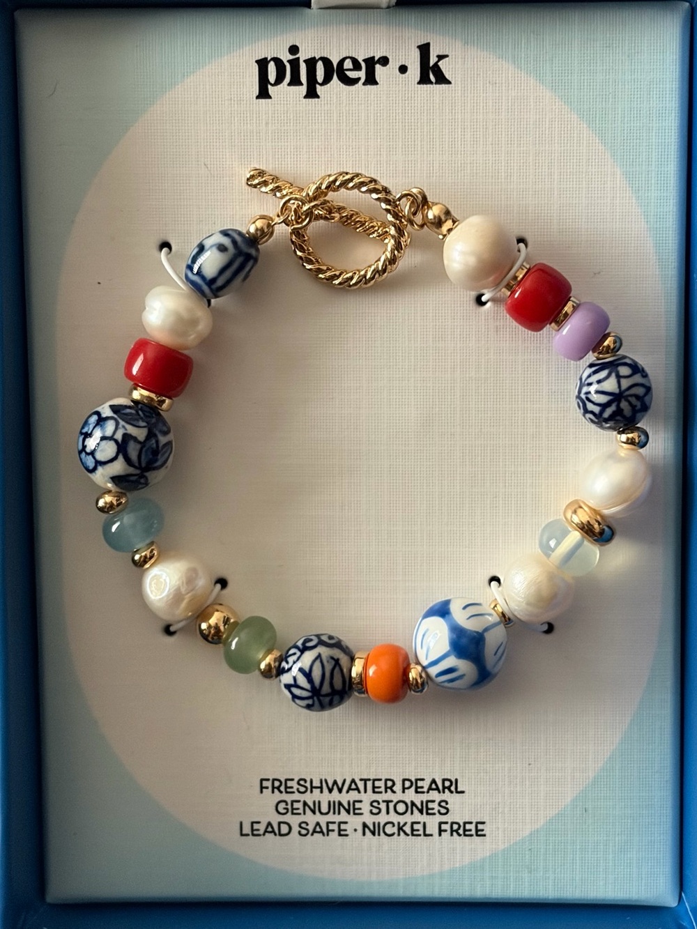 Piper K Multicolor Beaded Freshwater Pearl Bracelet